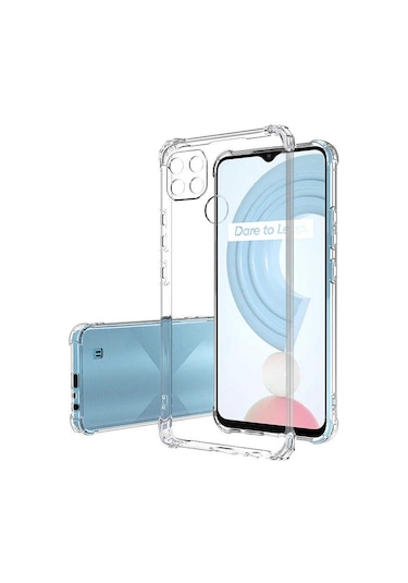 Realme C21y Kılıf Zore 2mm Anti Shock Silikon Renksiz