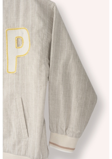 Panço Erkek Çocuk Çıtçıtlı Sweatshirt Bej