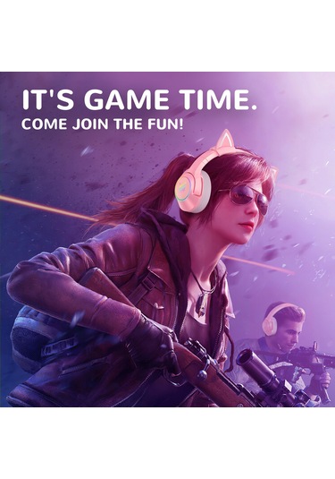 Tenfowee Onıkuma K9 Rgb Işık Oyun Kulaklığı - 50mm Ses Sürücü, Çıkarılabilir Kedi Kulaklı, Mikrofonlu, Pc İçin