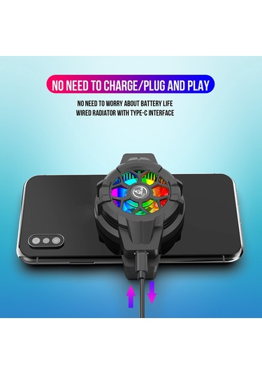 Reedark "hxsj P10 Taşınabilir Soğutucu - Hızlı Isı Dağıtım, Geniş Uyumluluk, Renkli Led Aydınlatma"