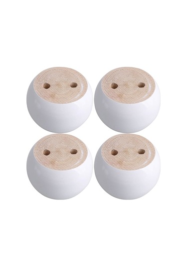 Beyaz Okaliptüs Ağacından 4 Adet Yuvarlak Mobilya Ayağı Seti 8 X 8 X 5 Cm Yaklaşık 100 Kg Ağırlığı Kaldırabilir Diğer