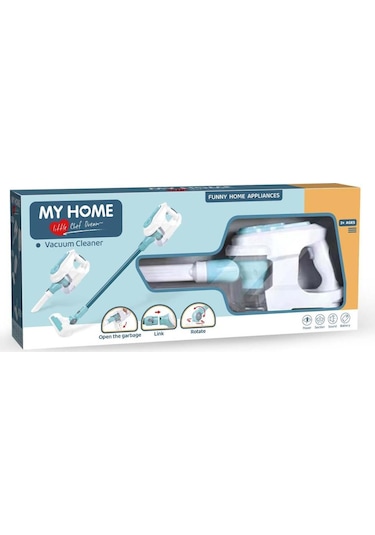 Pilli Işıklı Gerçekçi Eğitici Evcilik Mutfak Oyuncak Hediye Dikey Süpürge Seti