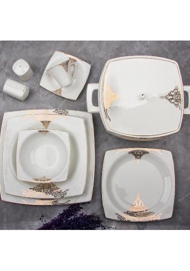 Aryıldız Bone Square 60 Parça Yemek Takımı 31023