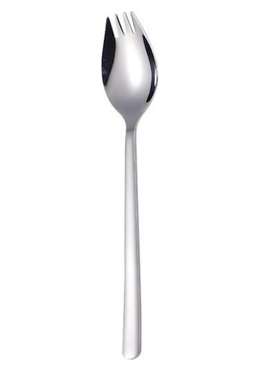 Gümüş Roamtic Moda Mutfak Kaşığı Erişte 1 Spork Meyve Çatalı Salata Çok Fonksiyonlu 2 Restoran Aracında