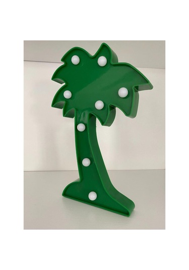 Palmiye Figürlü Led Lamba Yeşil Renk Çok Renkli