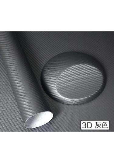 Autofolyo 3D Karbon Folyo Koyu Gri 127 Cm X