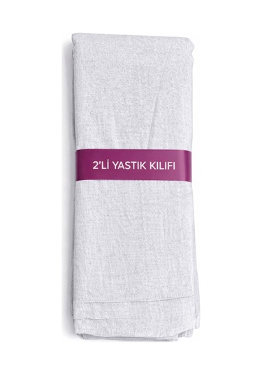 4'lü Pamuklu 50x70 Yastık Kılıfı Gri