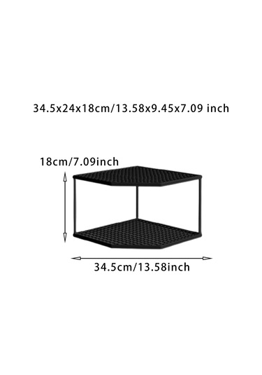 Homyl Mutfak Depolama Rafı Köşe Raf Standı Tezgah Dolabı Siyah
