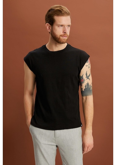 Alexander Gardi Alexandergardı Pamuklu Kolsuz T-shirt E21-71000 001