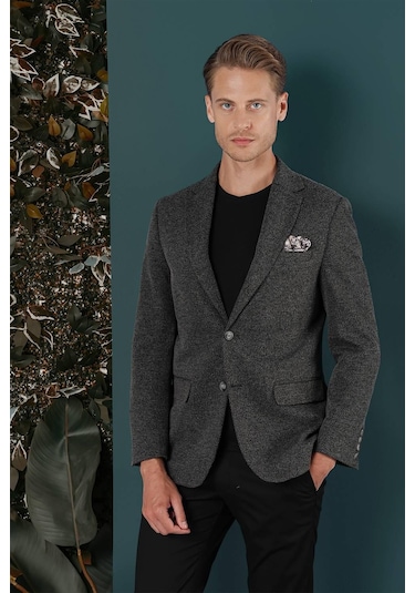 C 653 Slim Fit Siyah Spor Ceket Siyah