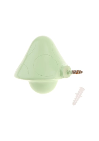 Suntek Vidalı Duvar Kancası Mantar Tasarımlı Kapı Askısı Duvar Asma Kancası S Yeşil 5 KG Çok Renkli