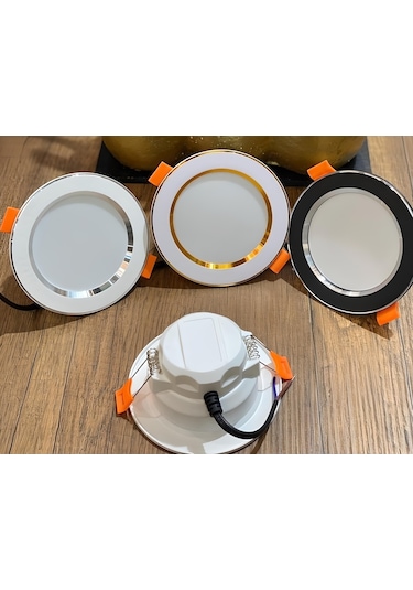 Kae 7w 3 Renk Özellikli Ledspot- Beyaz Krom Kasa- 10lu Paket