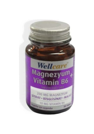 Wellcare Magnezyum+Vitamin B6 30 Tablet