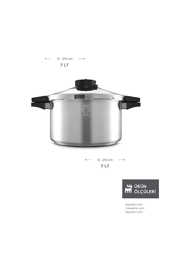 Karaca Quick And Safe İndüksiyon Tabanlı Düdüklü Tencere 7 Lt