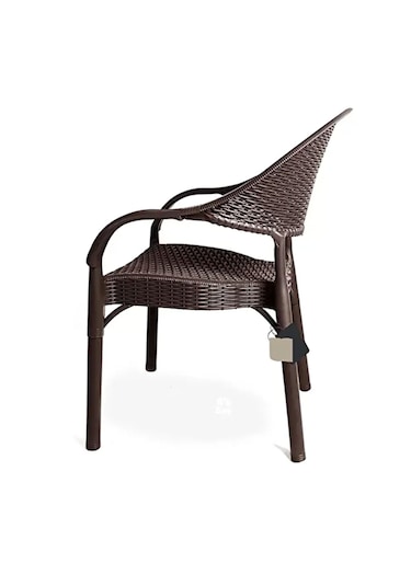 Alezy Bambu Rattan Kollu Koltuk 6 Adet Kahverengi