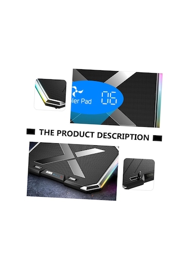 Rgb Led Defter Soğutucu 7 Vites Ayarı Sessiz Oyun Dizüstü Bilgisayar Soğutma Pedi