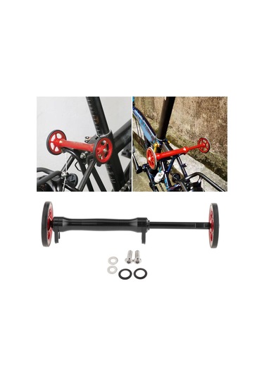 Suntek Bisiklet Siyah Kırmızı Için Katlanır Bisiklet Kolay Siyah - Kırmızı