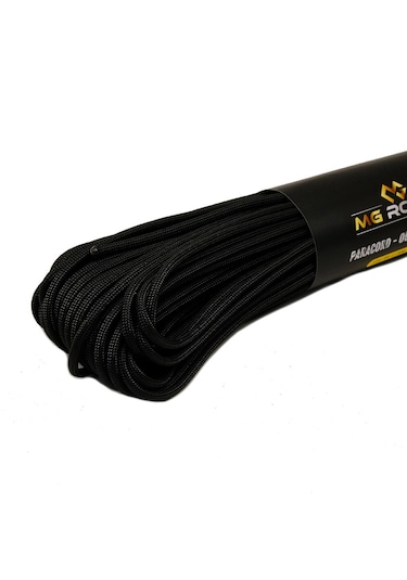 Polyester Paracord İp 4 Mm Siyah 30 Metre