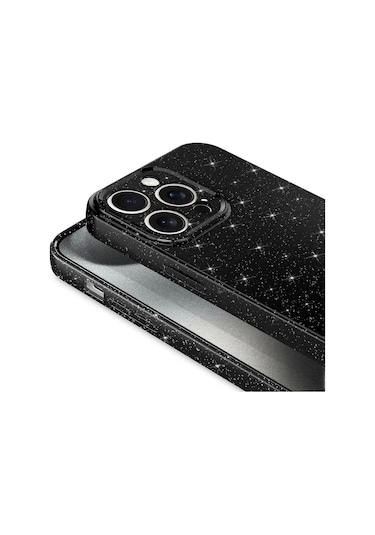 Apple Uyumlu iPhone  15 Pro Max Kılıf Kamera Korumalı Simli Lüks Zore Koton Kapak
