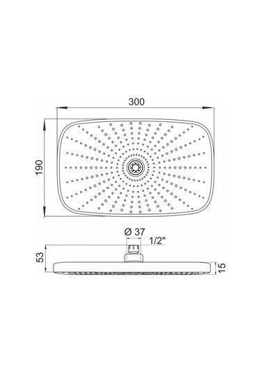 Argo Tropical Duş Başlığı Siyah 210945230 Siyah