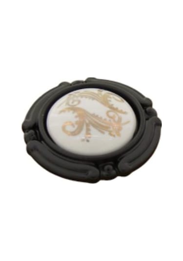 Azimkarhirdavat Porselen Kulp Salkım Siyah Varak Desenli