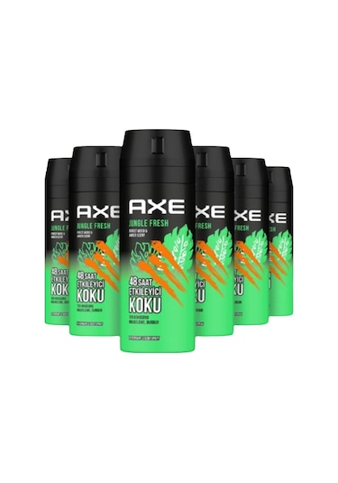 Axe Jungle Fresh Erkek Sprey Deodorant 6 x 150 ML