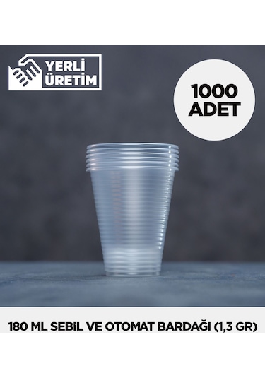 180 Ml Plastik Sebil Ve Otomat Bardağı 1000 Adet Diğer