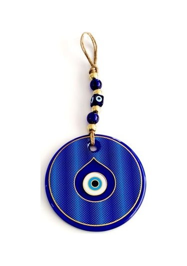 Gold Yaldızlı Damla Göz Şekilli Cam Nazar Boncuğu Duvar Süsü 02-10mm 5yards