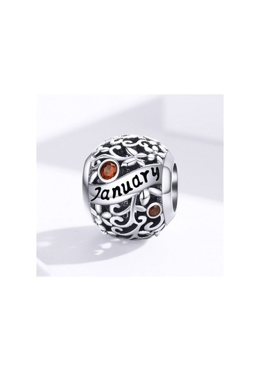 Fastbuy 12 Doğum Taşı Dıy Bilezik Kolye S925 Ayar Gümüş, Stil: Ocak Çok Renkli Aksesuarlar Çok Renkli