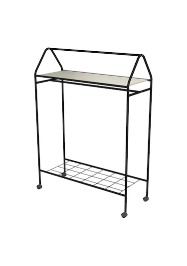Metallica Concept Tekerlekli Home Hanger Askılık Ayaklı Askılık Siyah