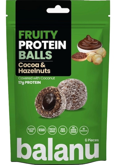 Balanu Kakao Dolgulu ve Fındıklı Meyveli Protein Topları 110 G
