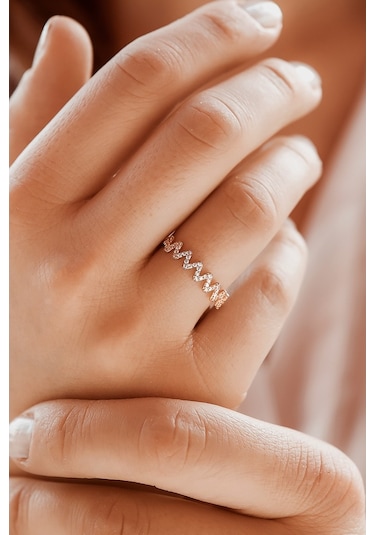 Altın Zigzag Tamtur Şık Yüzük