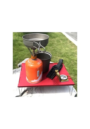 Novahub Açık Mekan Küçük Sehpa Mini Alüminyum Masa Ultralight Katlanır Piknik Masa Kampı Kendi Kendine Sürüş Balıkçı Barbekü Siyah Brown Kırmızı Kırmızı