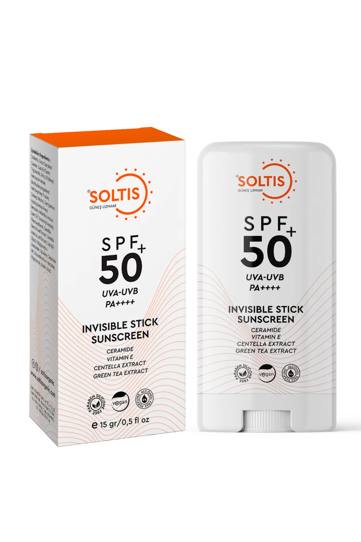 Soltis Şeffaf Stick Güneş Koruyucu Spf50+ Pa++++, 15 Gr