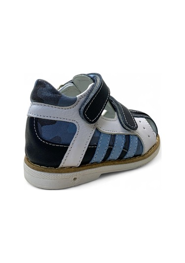 636 Bebek Deri Korseli Sandalet Lacivert/mavi Lacivert - Mavi