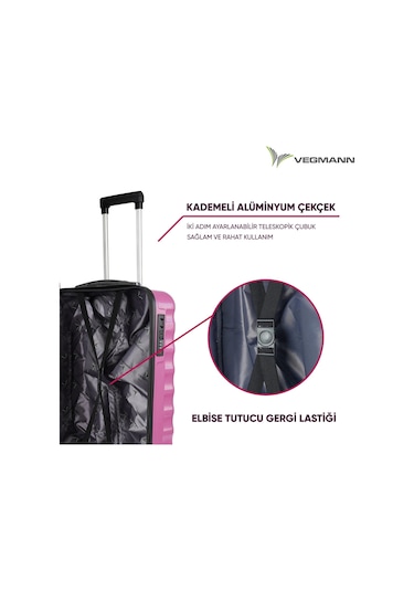 Vegmann Wave Laptop Bölmeli Violet Kabin Boy Valiz Violet