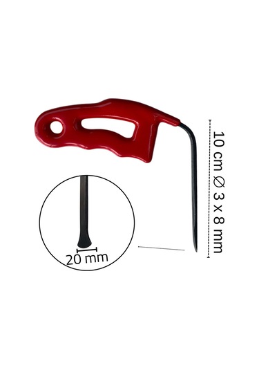 10 Cm 3x8mm Çap Plaka Çubuk Büyük Ağız Çubuk - S15-01