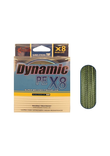Captain Dynamic Pe 8 Örgü İpi Misina 300mt Yeşil İp Misina 0.08 Mm