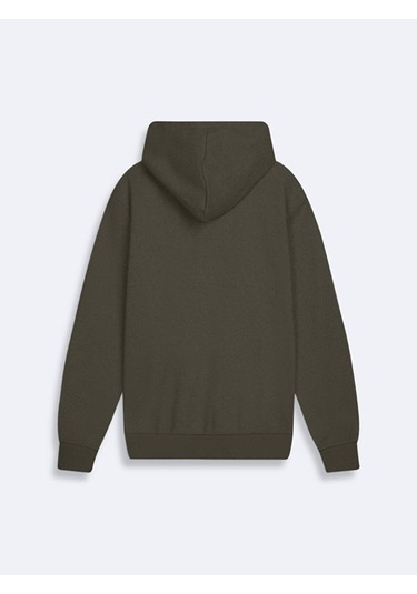 Ltb Sign Baskılı Kapüşonlu Erkek Sweatshirt 011258653761722 13878 Yeşil