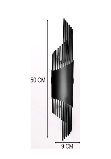 Sarkıt Modeli Siyah Metal Çift Yönlü Günışığı Duvar Aplik Gün Işığı