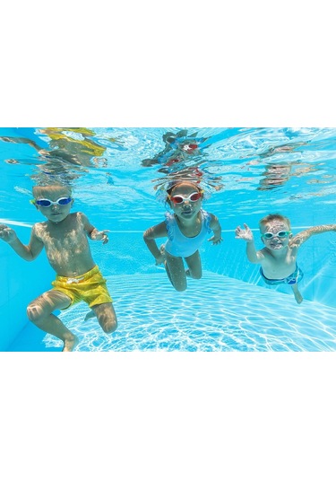 Çocuk Yüzücü Havuz Deniz Gözlüğü - Kırmızı Model 3 - 7 Yaş Arası 21062 Kırmızı