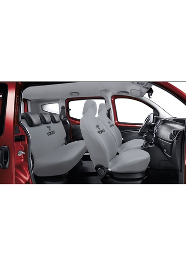 Tofaş Araca Uyumlu Gri Oto Koltuk Kılıfı -araç Penye Koltuk Kılıfı Servis Kılıfı 4 Parça