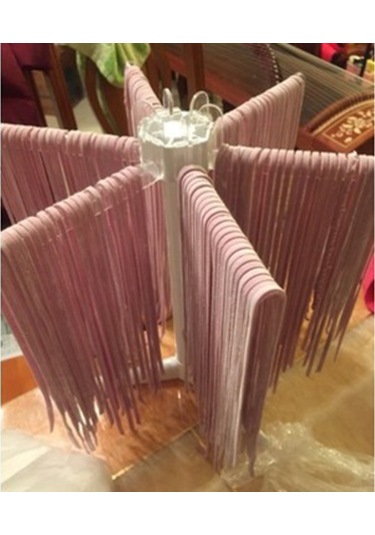 Yuntech01 Ev İçi Makarna Kurutma Rakası, 6 Kaymazsız Kollü, Kompakt Tasarım, Yemek Güvenli Malzeme, Beyaz Diğer