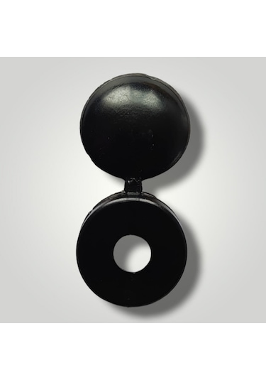 100 Adet Menteşeli Siyah Plastik Vida Kapağı, Vida Gizleme Kapağı