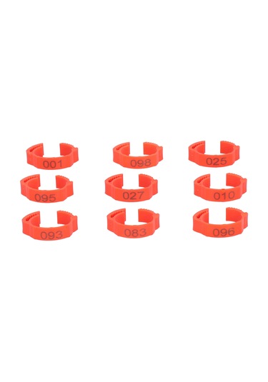 Qingmipy Kümes Hayvanları İçin Ayarlandırabilir Pp Plastik Ayak Zinciri Turuncu, 1-100 Numaralı, 100 Adet/paket - Tavuk, Ördek, Kaz Tanımlama Ve Sınıflandırma Aracı