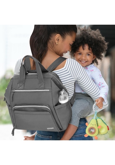 Skip-Hop Mainframe Bebek Bakım Sırt Çantası 9J639110 Gri