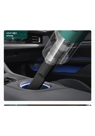 Taşınabilir Araç Akülü Mini Süpürge-siyah