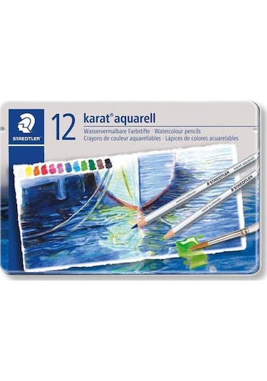 Staedtler Karat Aquarell Sulandırılabilir Kuruboya Seti 12 Renk