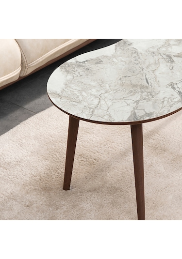 Vovvahome Moon 4lü Mdf Ahşap Zigon Sehpa Ve Orta Sehpa - Beyaz