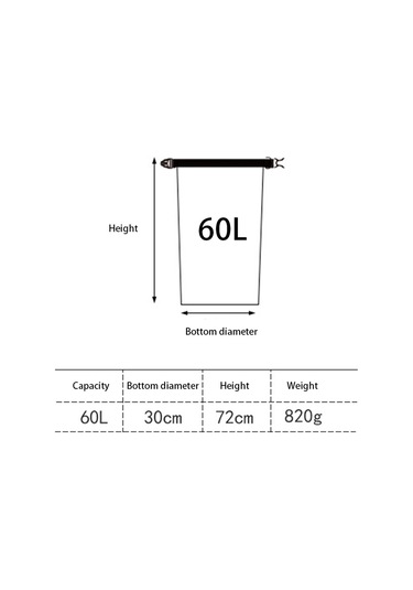 Luckstone Fsd3003003 60 L Hava Çıkışlı Su Geçirmez Kuru Çanta Kuru Islak Ayırma Depolama Katlanabilir Çanta - Yeşil
